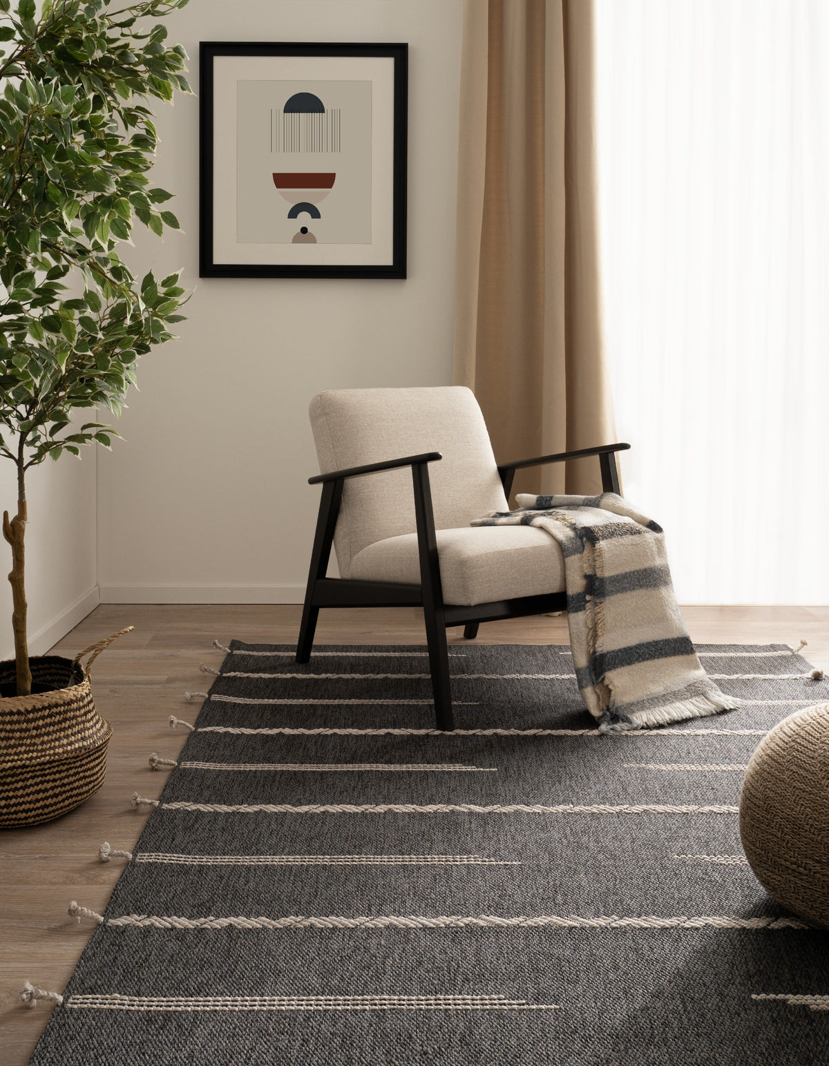 Läufer Teppich Juniper Lyn in Anthrazit von Hadorn™ - Lifestyle Image