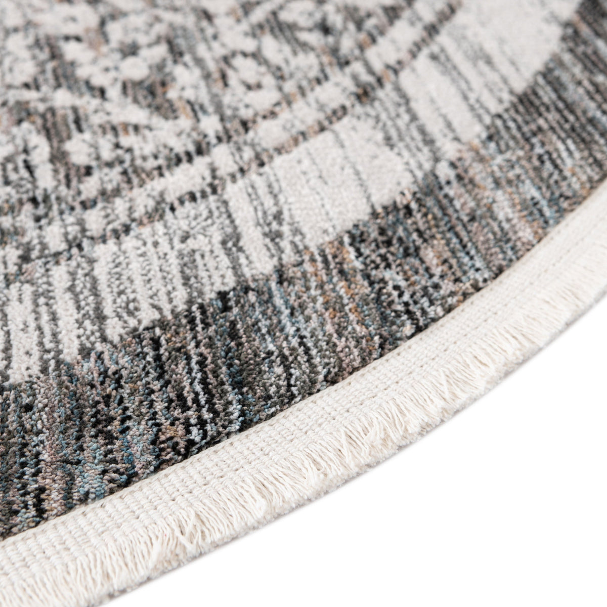 Oval Teppich Zora Mosaic in Grau von Hadorn™ - Lifestyle Image