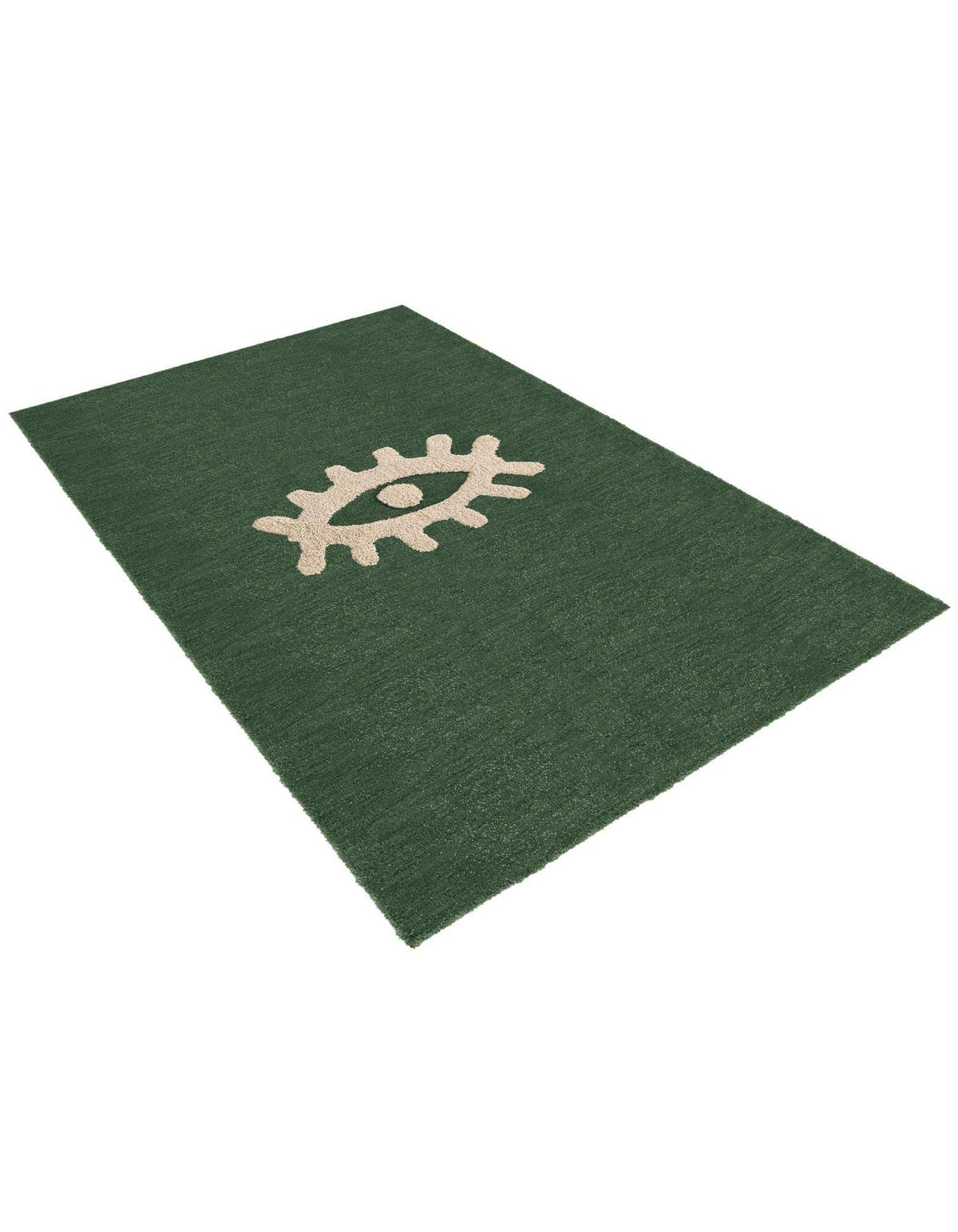 Rechteck Teppich AI Handgetuftet in Grün von Hadorn™ - Lifestyle Image