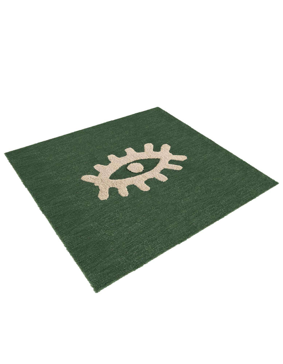 Quadratisch Teppich AI Handgetuftet in Grün von Hadorn™ - Lifestyle Image