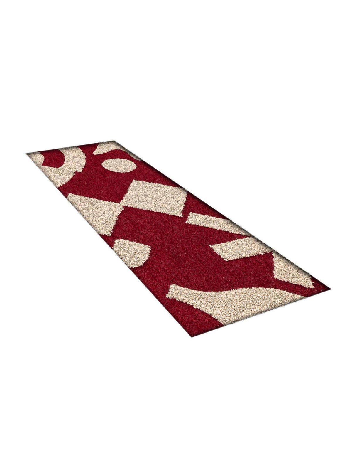Läufer Teppich AI Handgetuftet in Rot und Elfenbein von Hadorn™ - Lifestyle Image