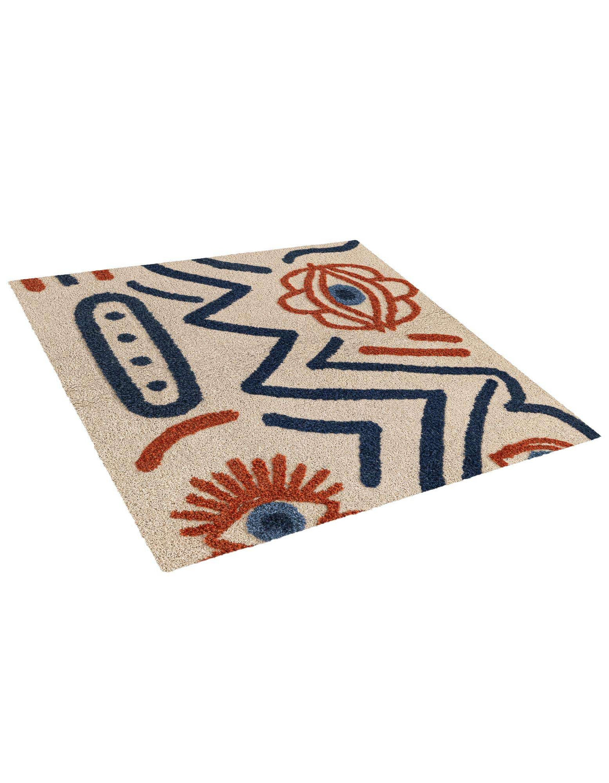 Quadratisch Teppich AI Handgetuftet in Elfenbein von Hadorn™ - Lifestyle Image