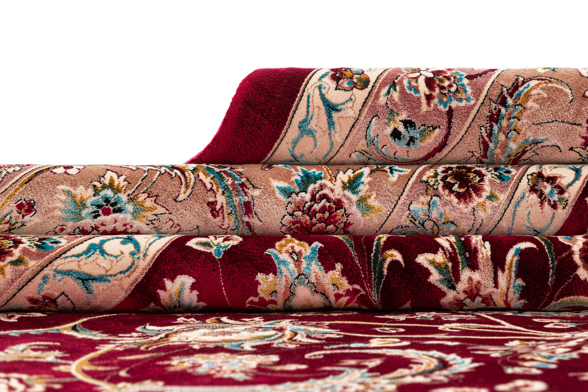 Rechteck Teppich Ghom Design in Rot von Hadorn™ - Lifestyle Image