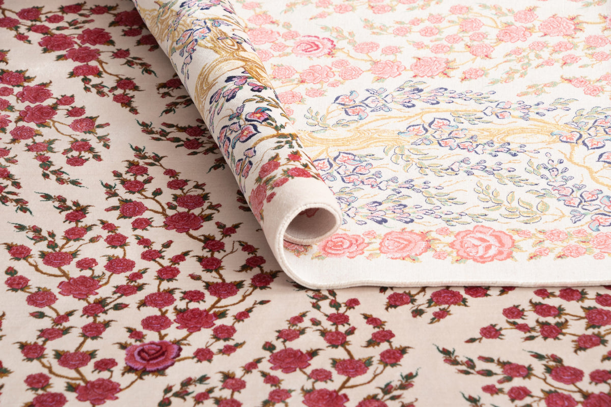 Rechteck Teppich Ghom Design in Rosa von Hadorn™ - Lifestyle Image