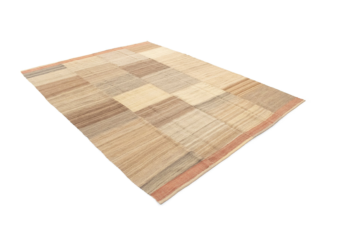 Rechteck Handgeflochten Teppich Baneh Kelim in Beige von Hadorn™ - Lifestyle Image