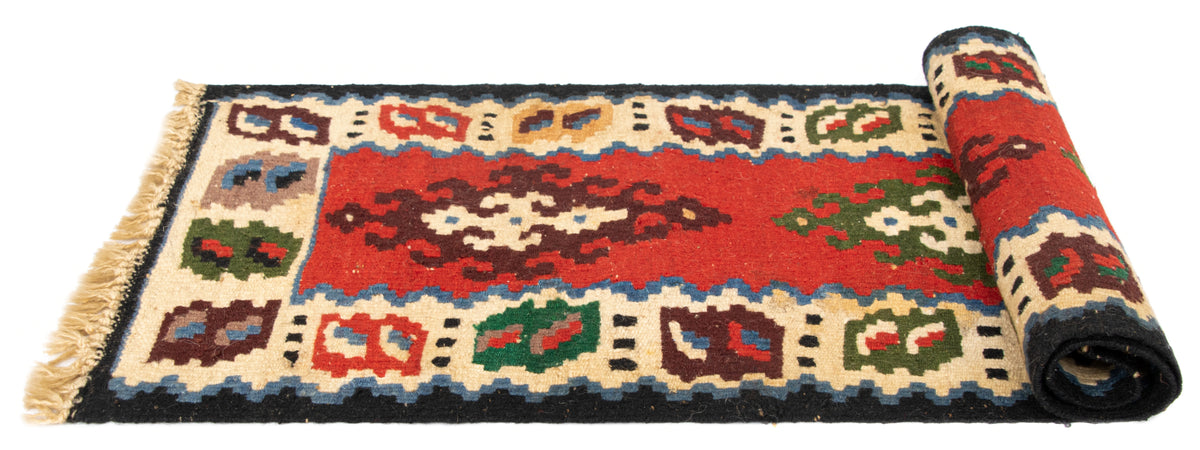 Wolle Persien Teppich Kelim Gashghai in Rot von Hadorn™ - Lifestyle Image