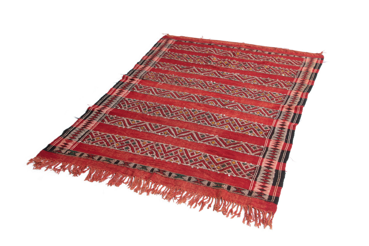 Wolle Teppich Zemour Kelim in Rot von Hadorn™ - Lifestyle Image