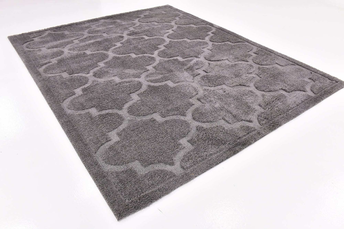 Rechteck Hochflorteppich Trellis Shag in Dunkelgrau von Hadorn™ - Lifestyle Image