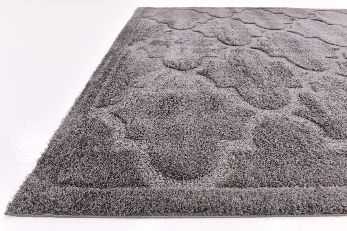 Rechteck Hochflorteppich Trellis Shag in Dunkelgrau von Hadorn™ - Lifestyle Image