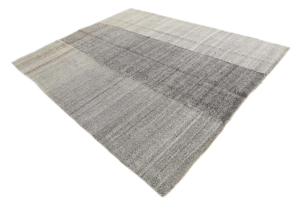 Rechteck Handgeflochten Teppich Kelim Modern in Schwarz und Weiss von Hadorn™ - Lifestyle Image