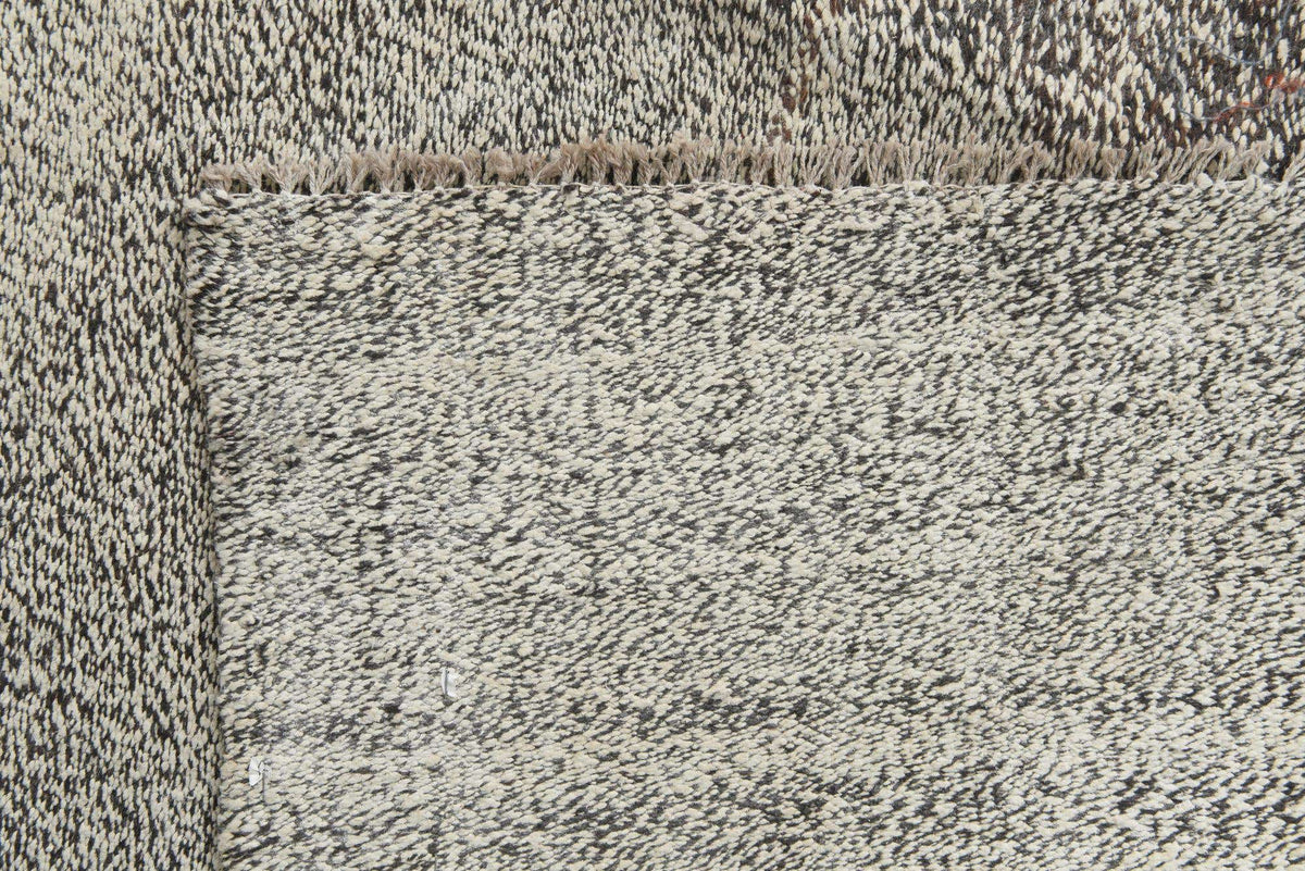 Rechteck Handgeflochten Teppich Kelim Modern in Schwarz und Weiss von Hadorn™ - Lifestyle Image