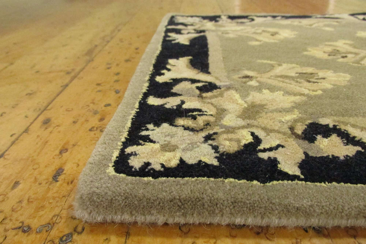 Wolle und Seide Teppich Tabriz Design in Grün von Hadorn™ - Lifestyle Image