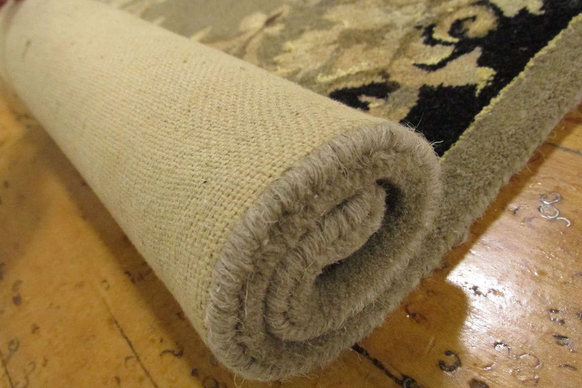 Wolle und Seide Teppich Tabriz Design in Grün von Hadorn™ - Lifestyle Image