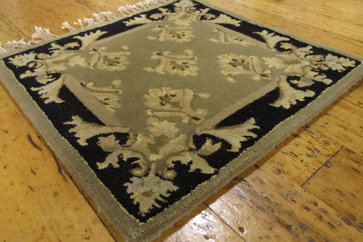 Wolle und Seide Teppich Tabriz Design in Grün von Hadorn™ - Lifestyle Image