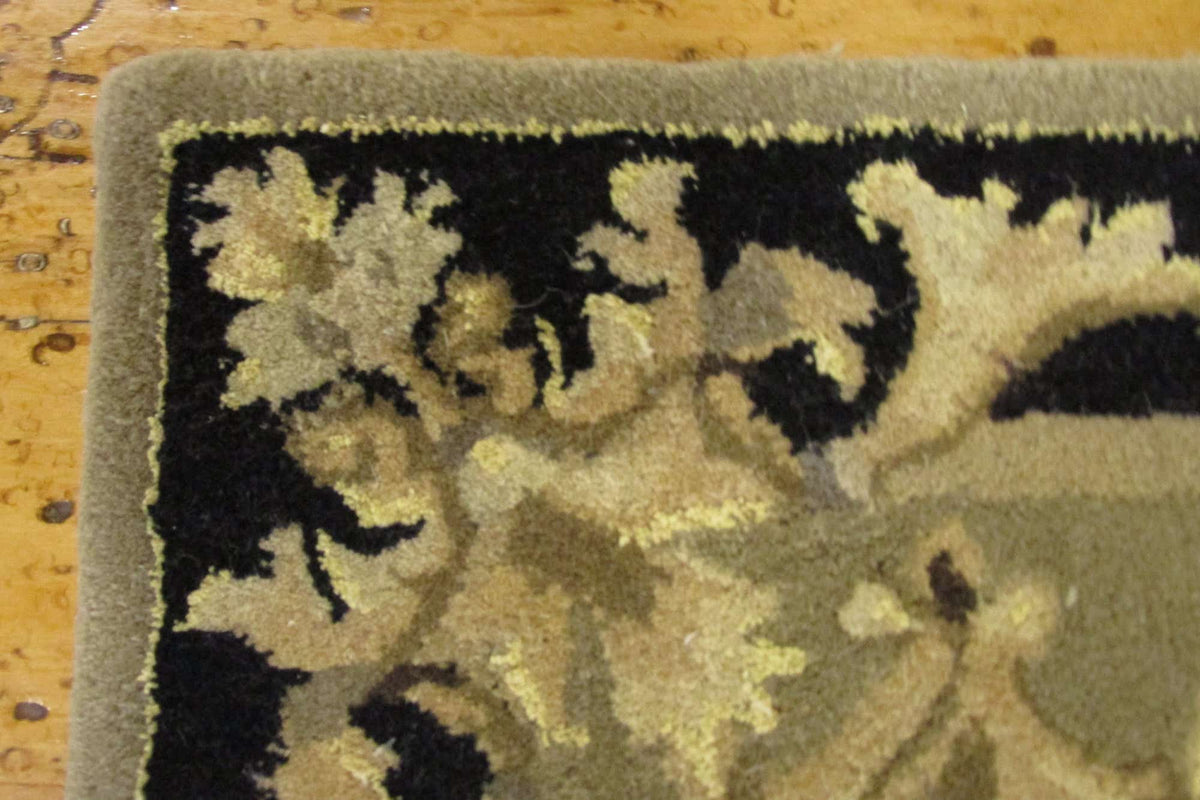 Wolle und Seide Teppich Tabriz Design in Grün von Hadorn™ - Lifestyle Image