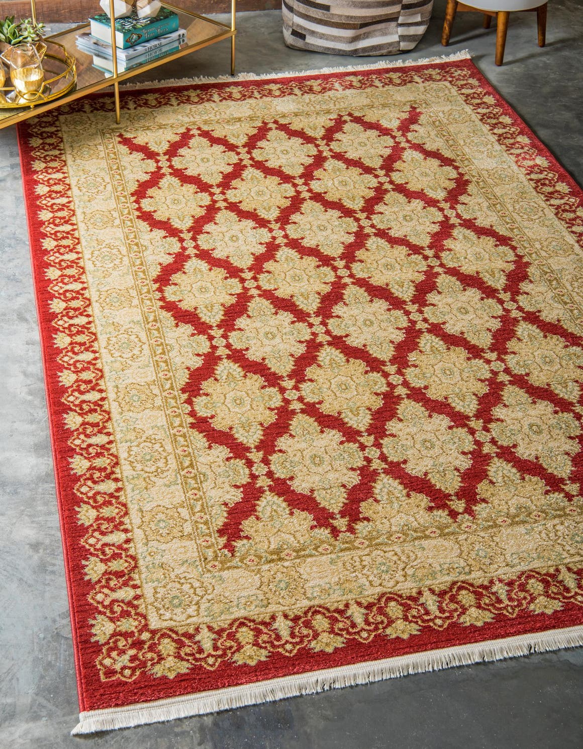 Rechteck Teppich Kensington in Rot von Hadorn™ - Lifestyle Image