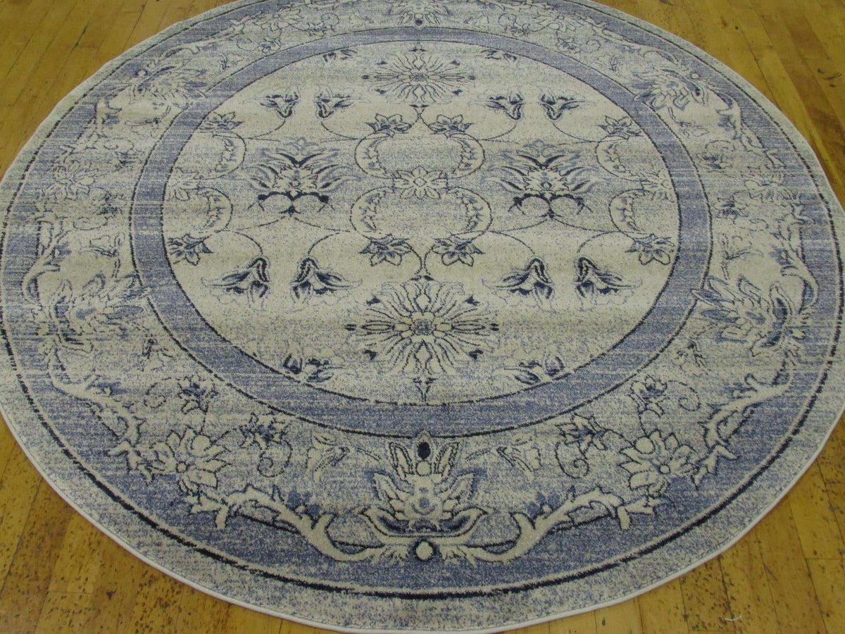 Rund Teppich Vista in Blau von Hadorn™ - Lifestyle Image