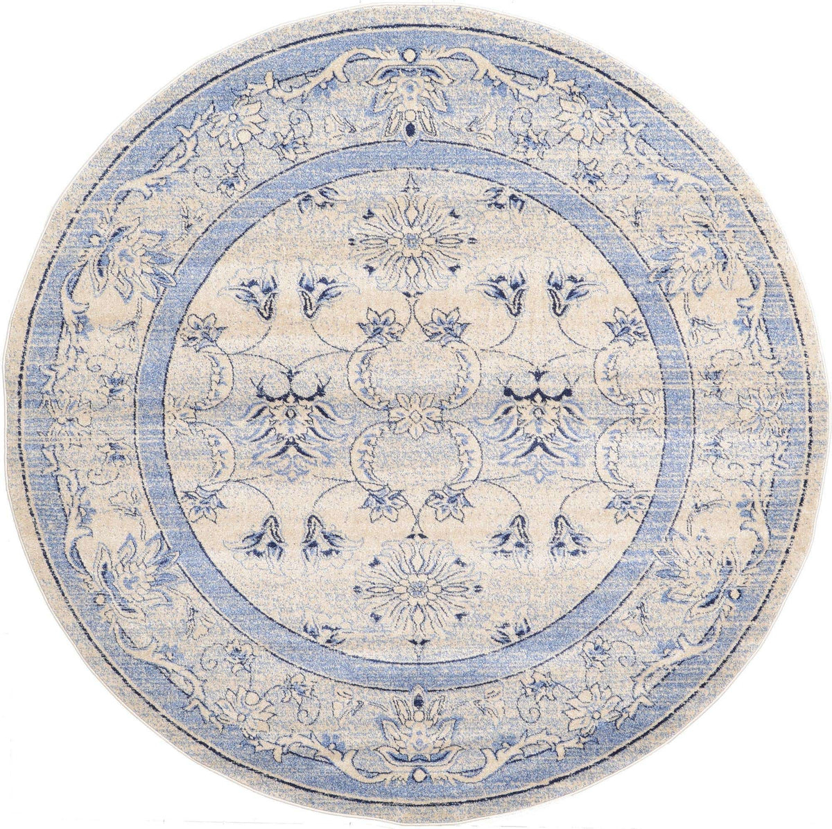Rund Teppich Vista in Blau von Hadorn™ - Lifestyle Image