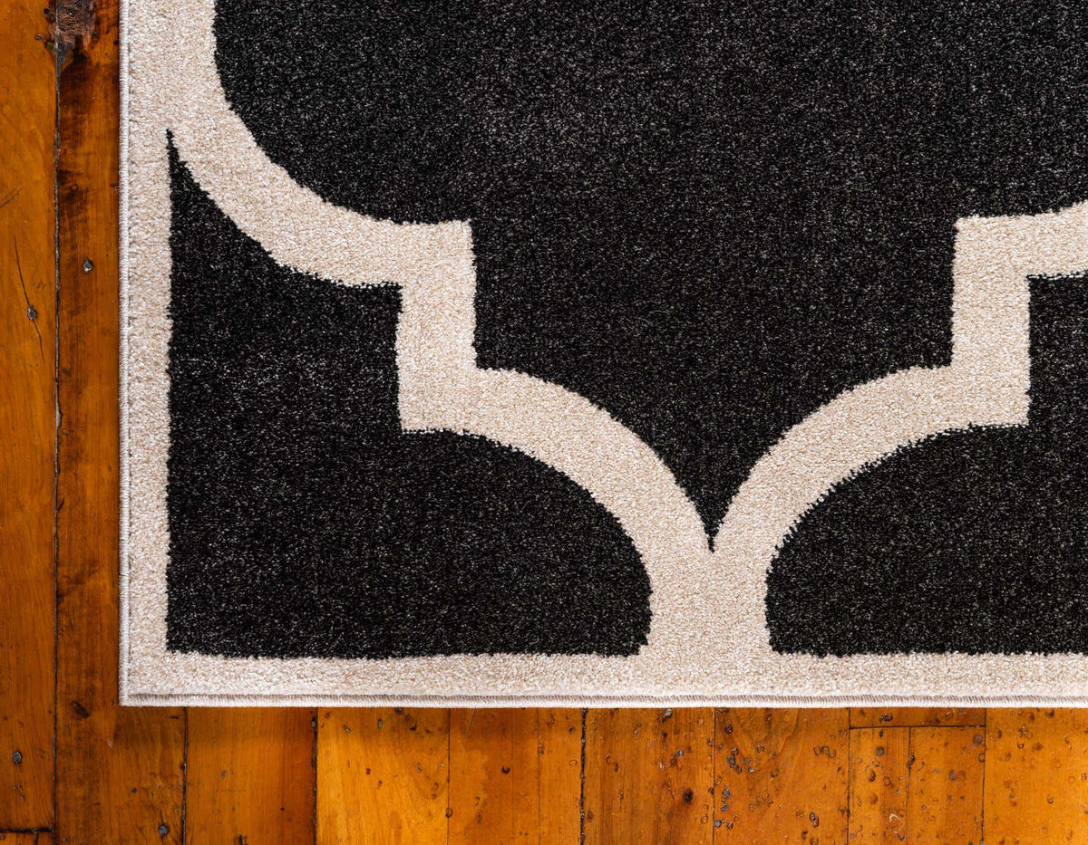 Rechteck Teppich Trellis in Schwarz von Hadorn™ - Lifestyle Image