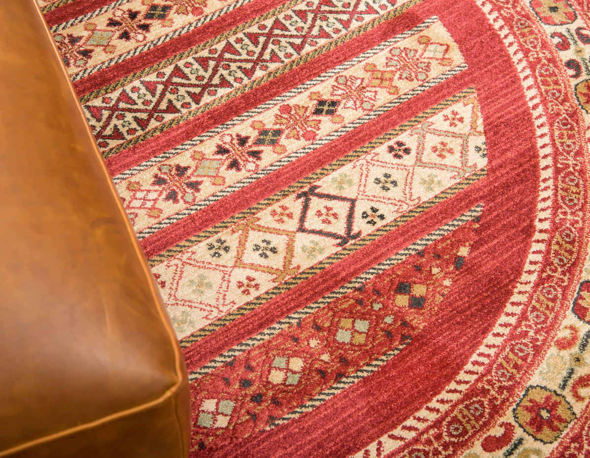 Rund Teppich Kashkuli Gabbeh in Rot von Hadorn™ - Lifestyle Image