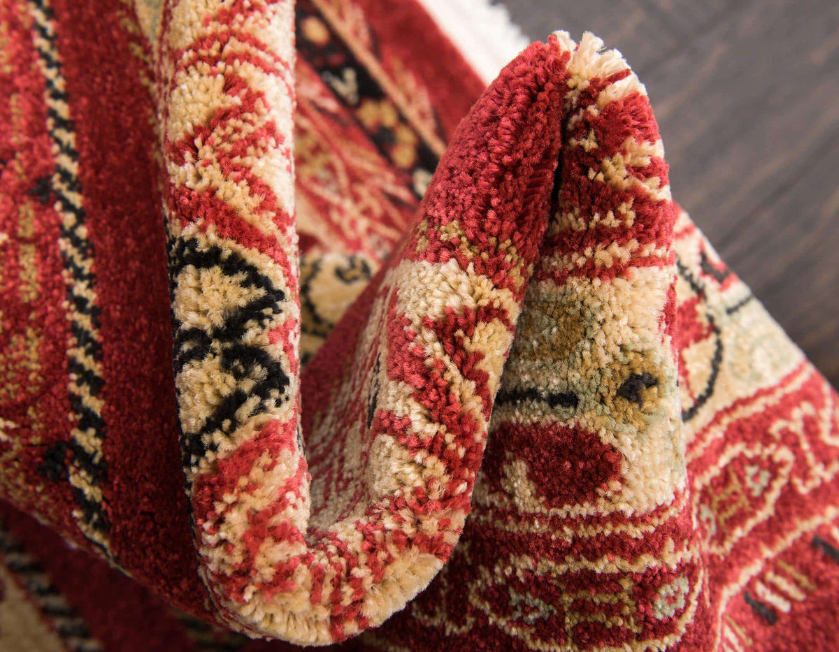Rund Teppich Kashkuli Gabbeh in Rot von Hadorn™ - Lifestyle Image