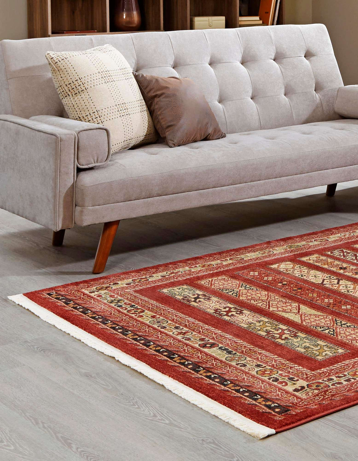 Rechteck Teppich Kashkuli Gabbeh in Rostrot von Hadorn™ - Lifestyle Image