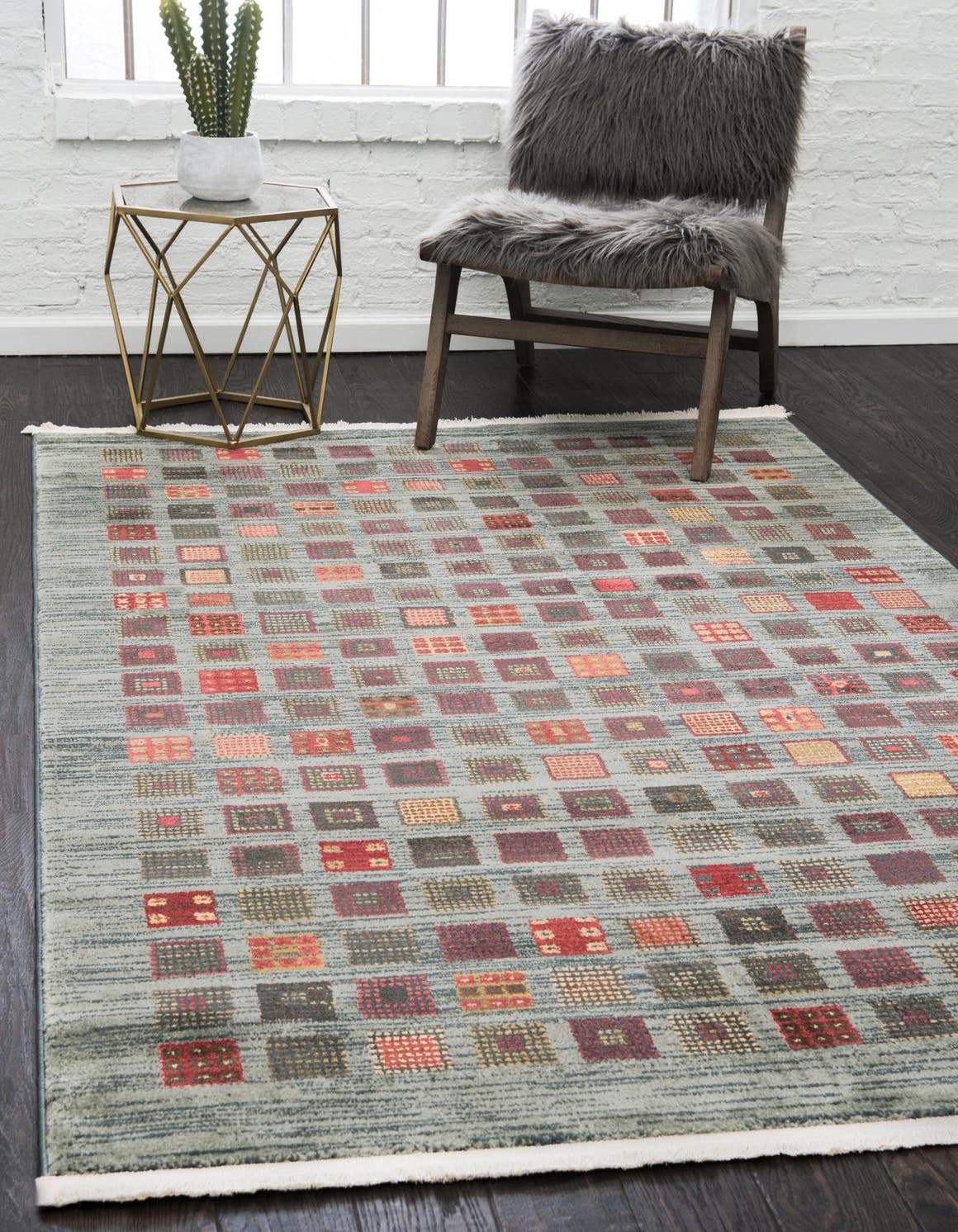 Rechteck Teppich Kashkuli Gabbeh in Blau von Hadorn™ - Lifestyle Image