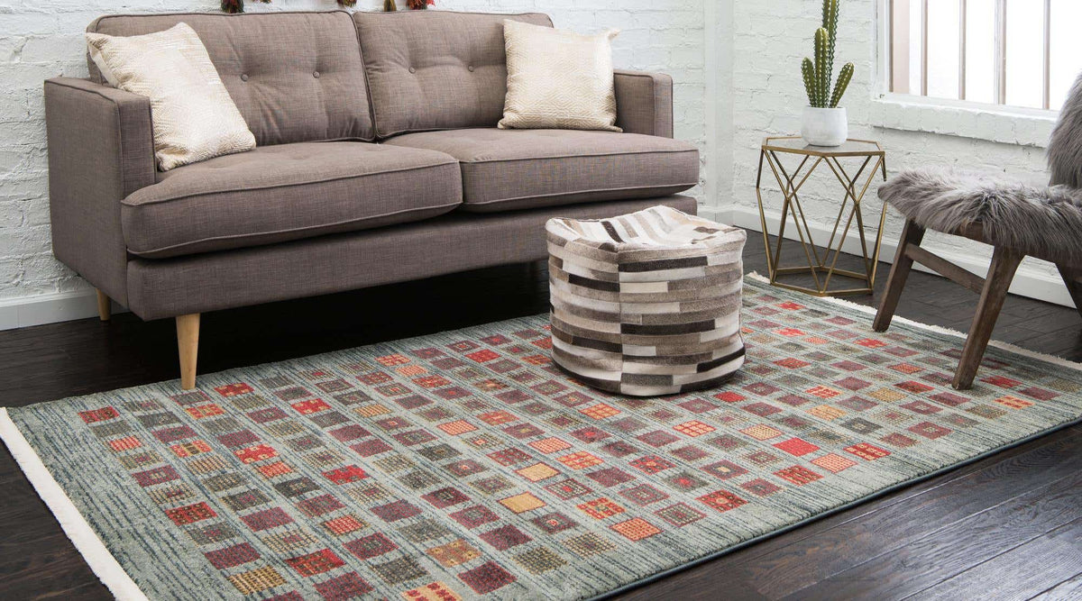 Rechteck Teppich Kashkuli Gabbeh in Blau von Hadorn™ - Lifestyle Image