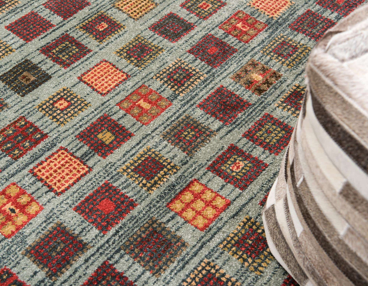 Rechteck Teppich Kashkuli Gabbeh in Blau von Hadorn™ - Lifestyle Image