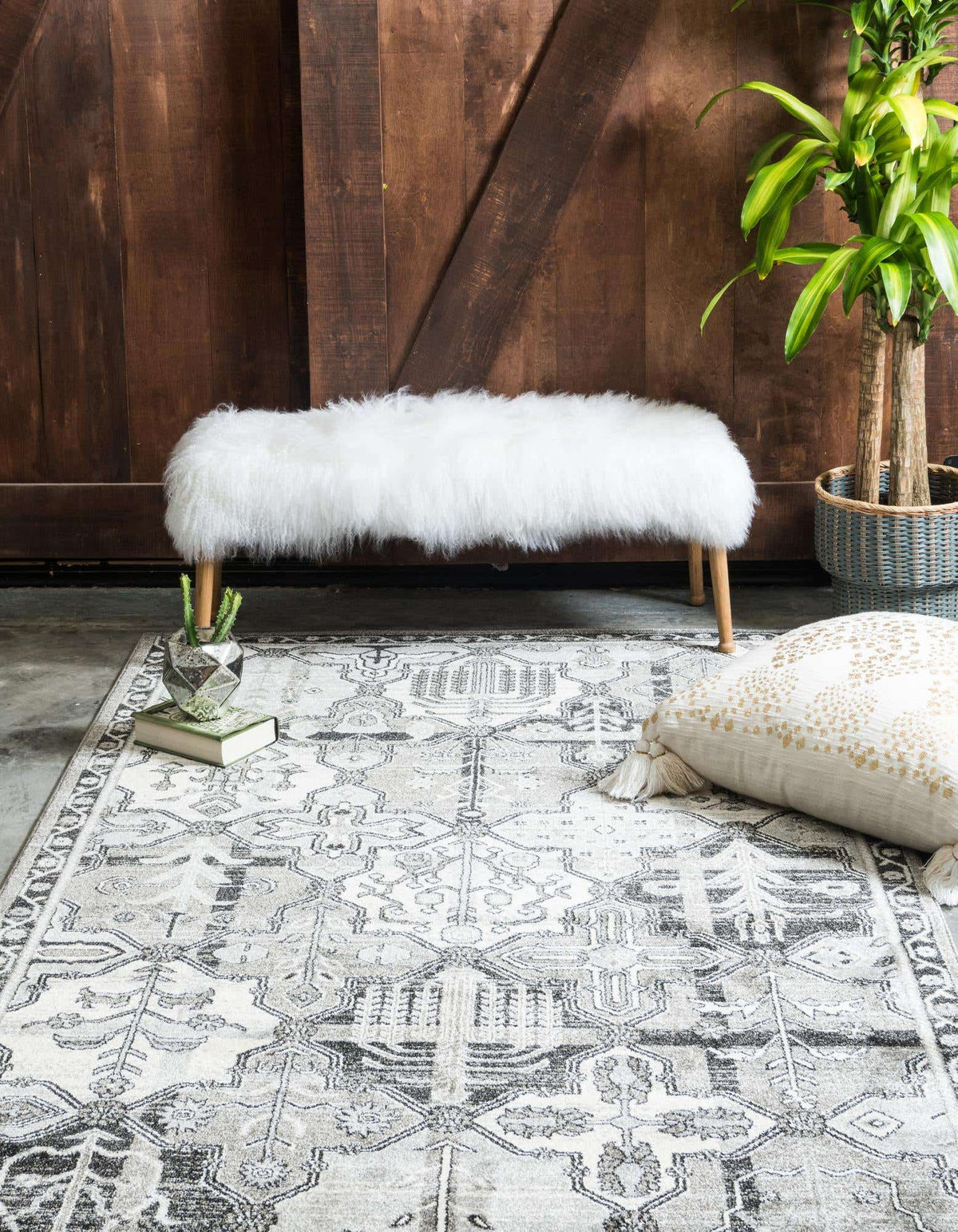 Rechteck Teppich Vista in Grau von Hadorn™ - Lifestyle Image