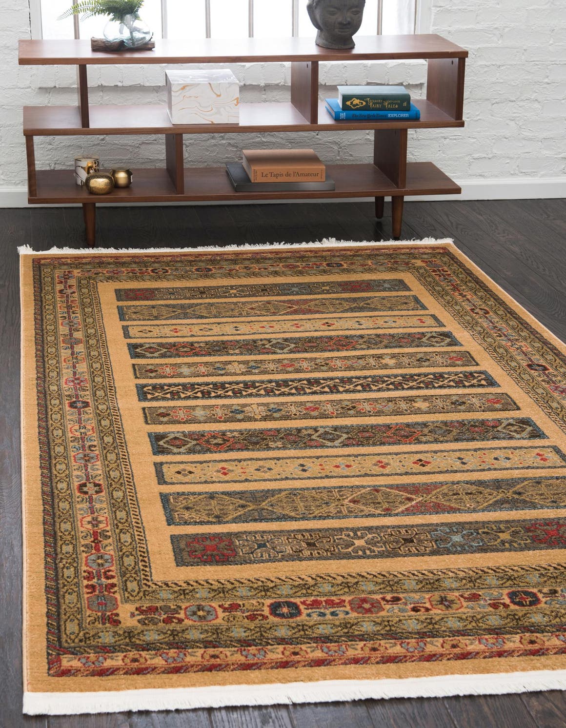 Rechteck Teppich Kashkuli Gabbeh in Braun von Hadorn™ - Lifestyle Image