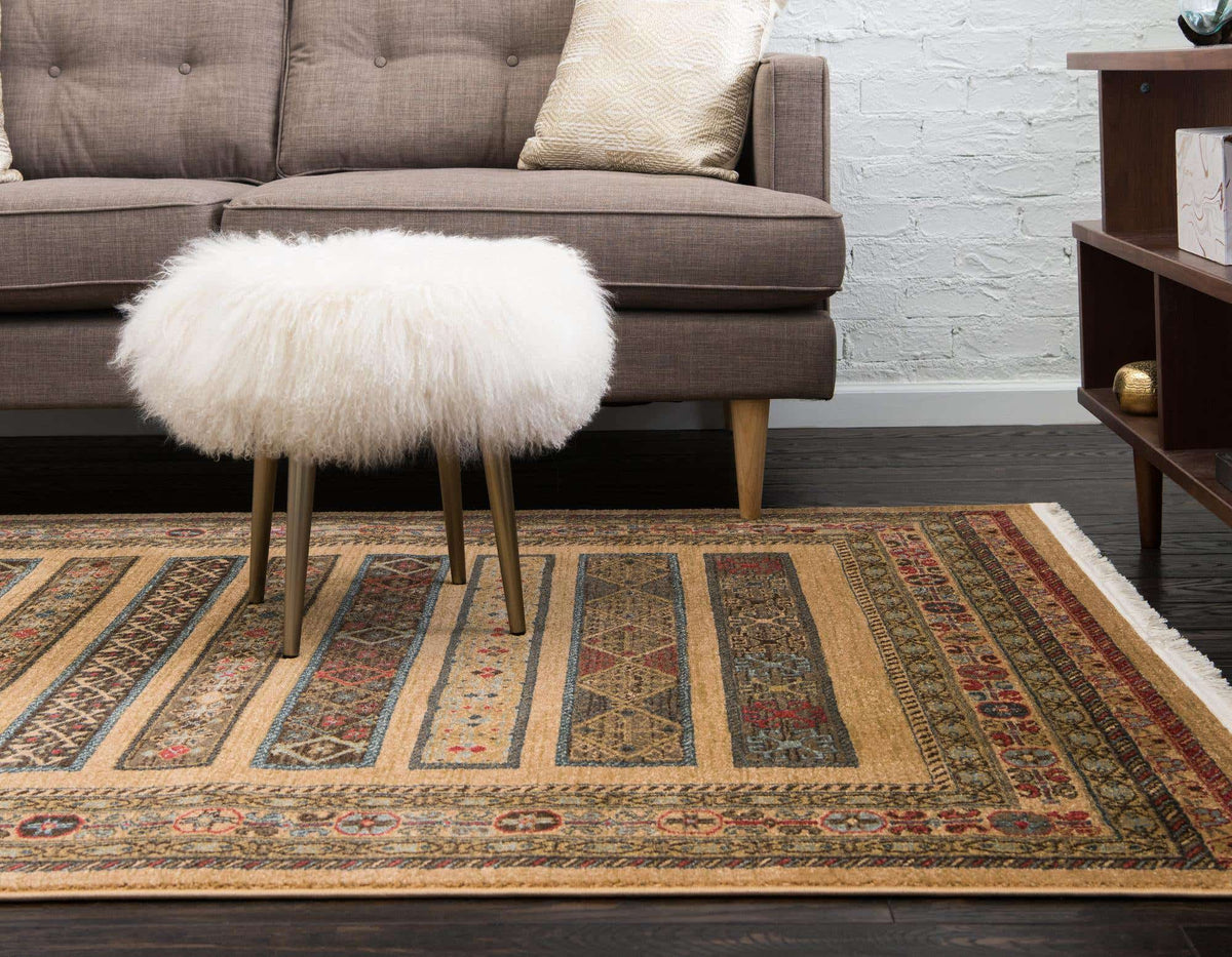 Rechteck Teppich Kashkuli Gabbeh in Braun von Hadorn™ - Lifestyle Image