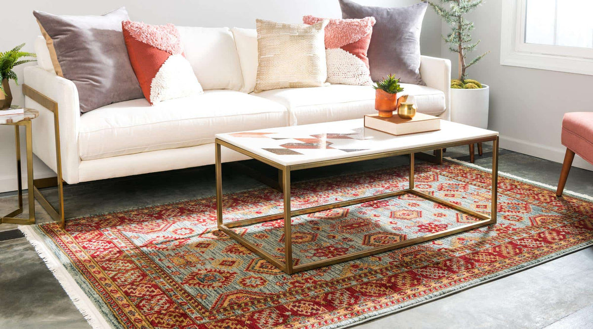 Rechteck Teppich Serapi in Hellblau von Hadorn™ - Lifestyle Image