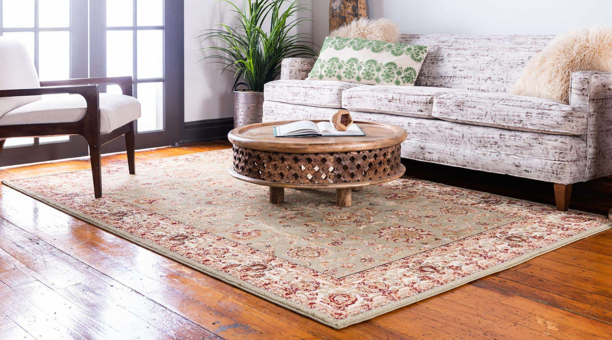 Rechteck Teppich Classic Agra in Hellgrün von Hadorn™ - Lifestyle Image