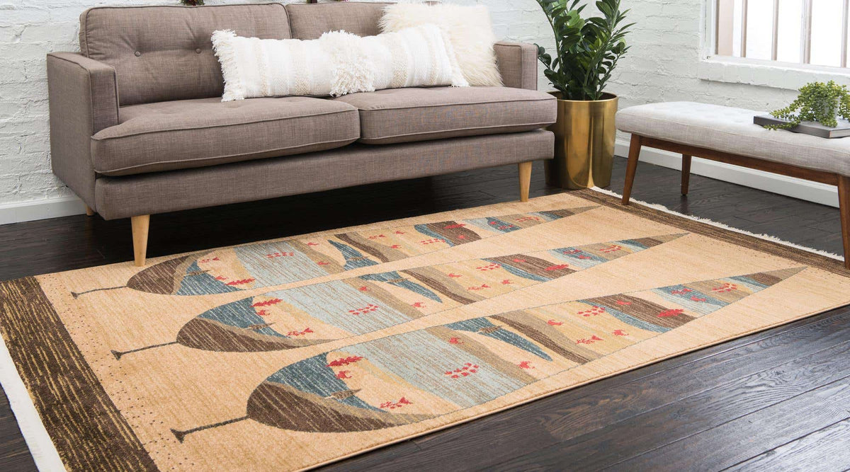 Rechteck Teppich Kashkuli Gabbeh in Braun von Hadorn™ - Lifestyle Image