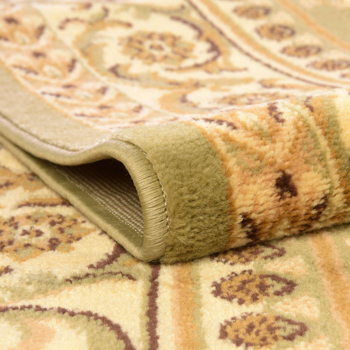 Rund Teppich Classic Aubusson in Hellgrün von Hadorn™ - Lifestyle Image