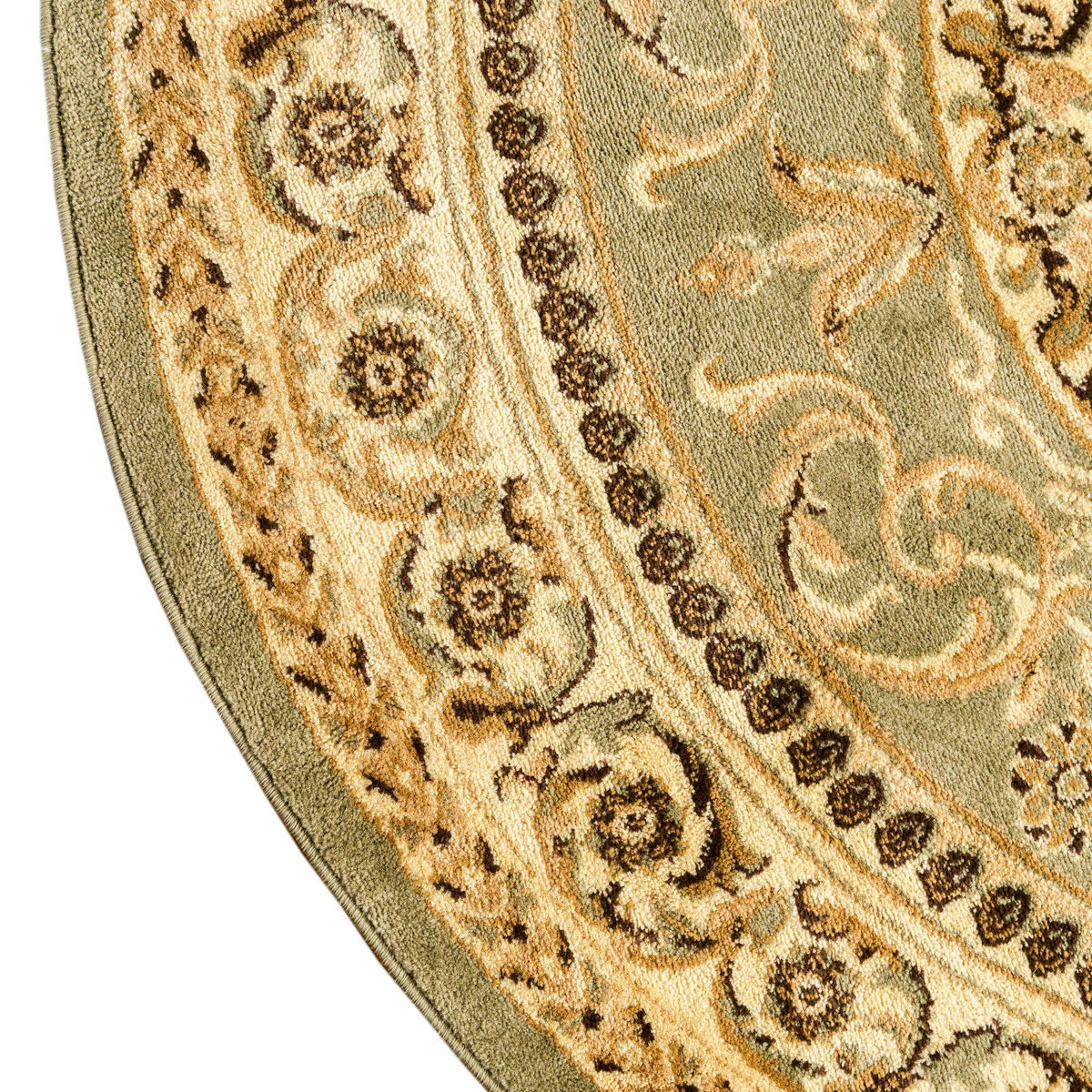 Rund Teppich Classic Aubusson in Hellgrün von Hadorn™ - Lifestyle Image