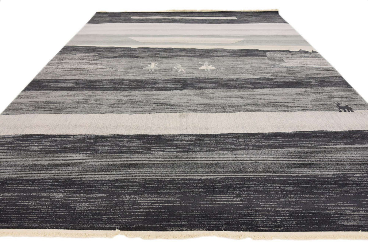 Rechteck Teppich Kashkuli Gabbeh in Dunkelgrau von Hadorn™ - Lifestyle Image