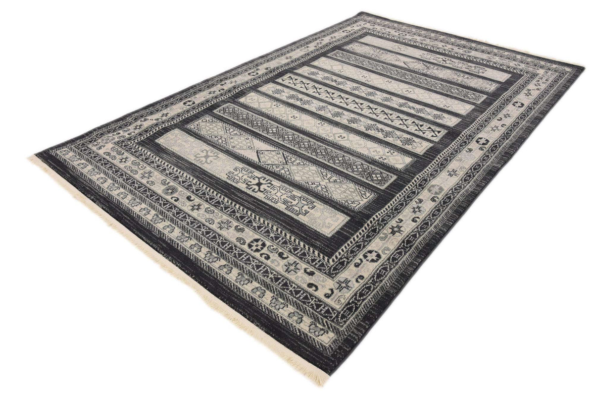 Rechteck Teppich Kashkuli Gabbeh in Dunkelgrau von Hadorn™ - Lifestyle Image