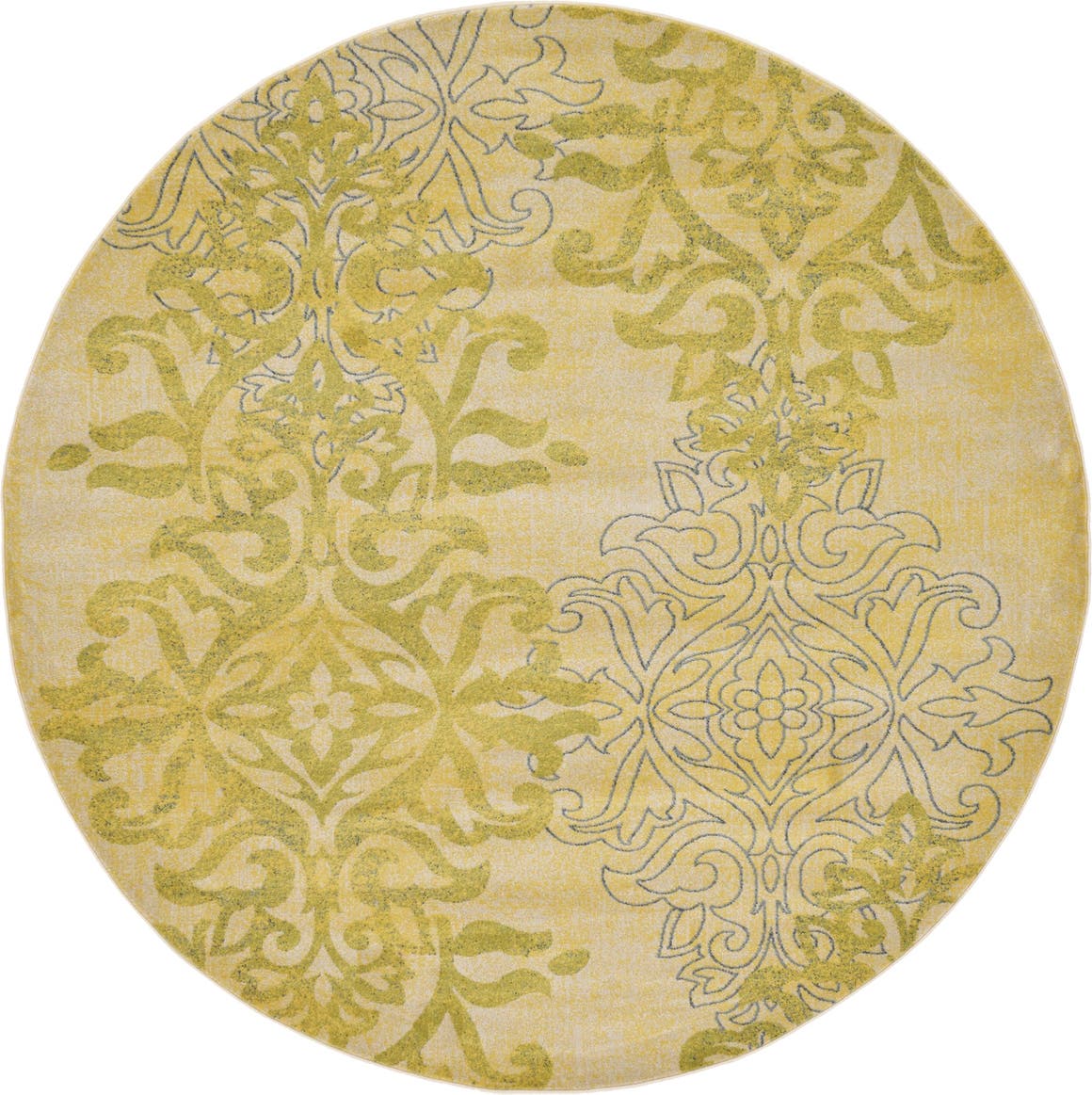 Rund Teppich Damask in Creme von Hadorn™ - Lifestyle Image