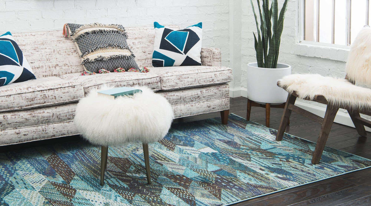 Rechteck Teppich Santa Fe in Blau von Hadorn™ - Lifestyle Image