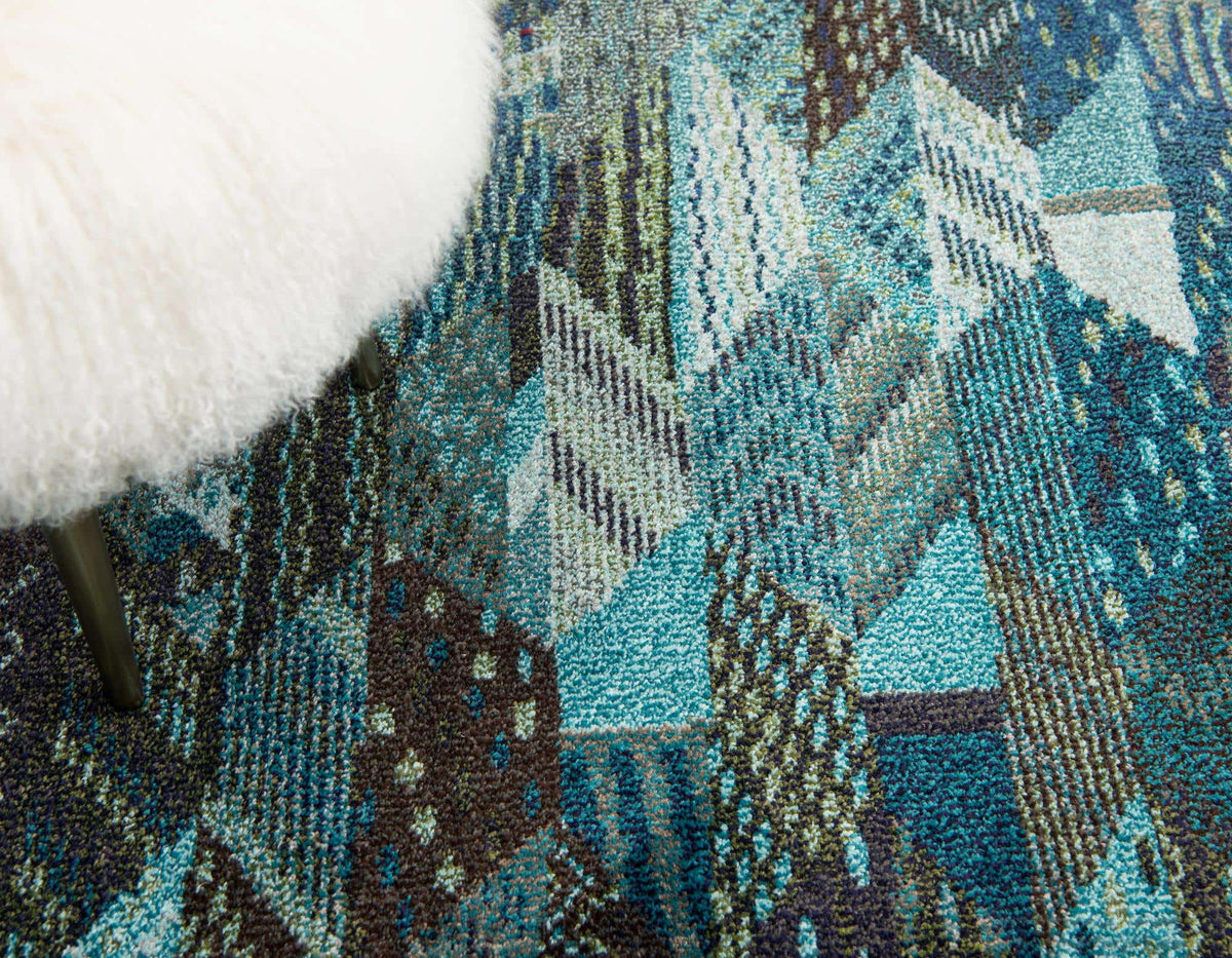 Rechteck Teppich Santa Fe in Blau von Hadorn™ - Lifestyle Image