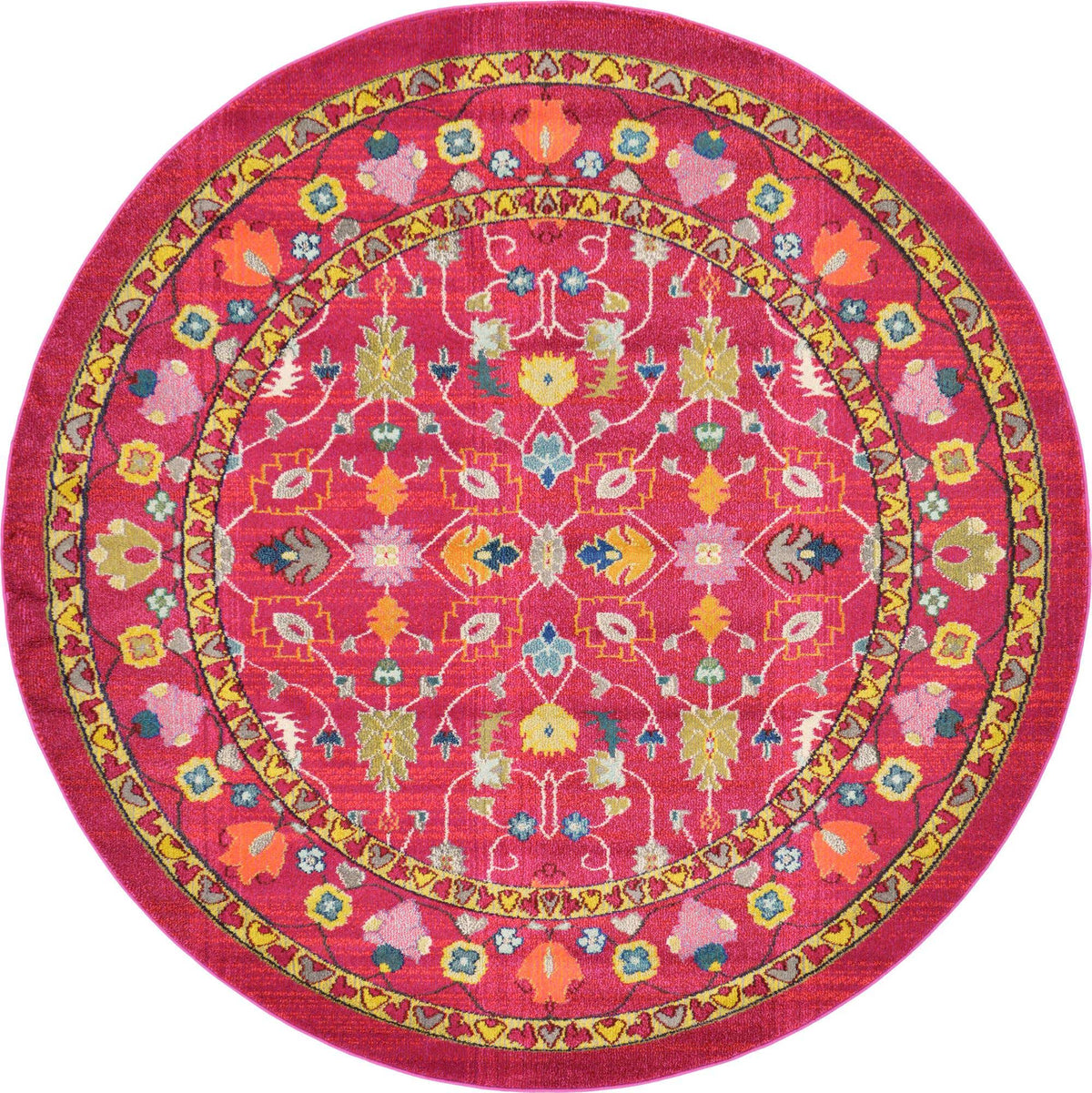 Rund Teppich Palazzo in Rosa von Hadorn™ - Lifestyle Image