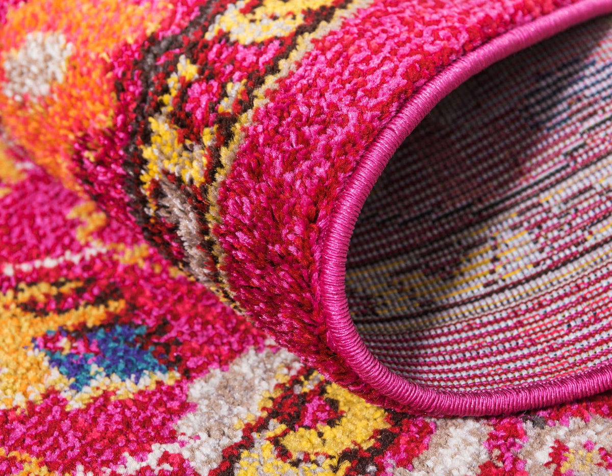 Rund Teppich Palazzo in Rosa von Hadorn™ - Lifestyle Image