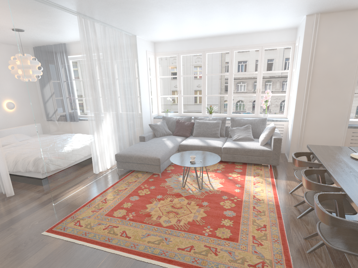 Rechteck Teppich Serapi in Rot von Hadorn™ - Lifestyle Image