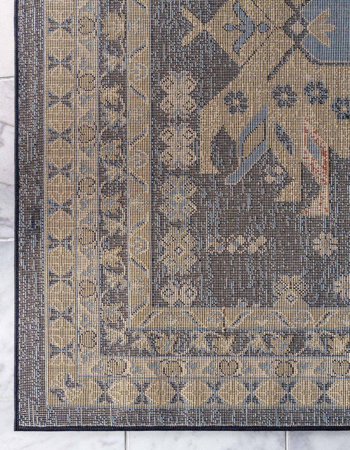 Rechteck Teppich Heriz Design in Blau von Hadorn™ - Lifestyle Image