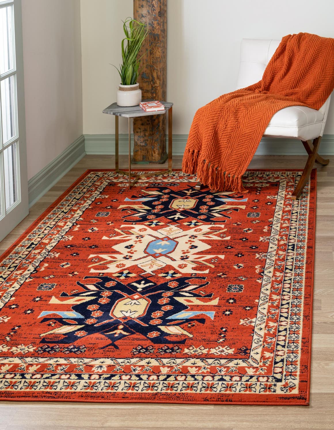 Rechteck Teppich Heriz Design in Rot von Hadorn™ - Lifestyle Image