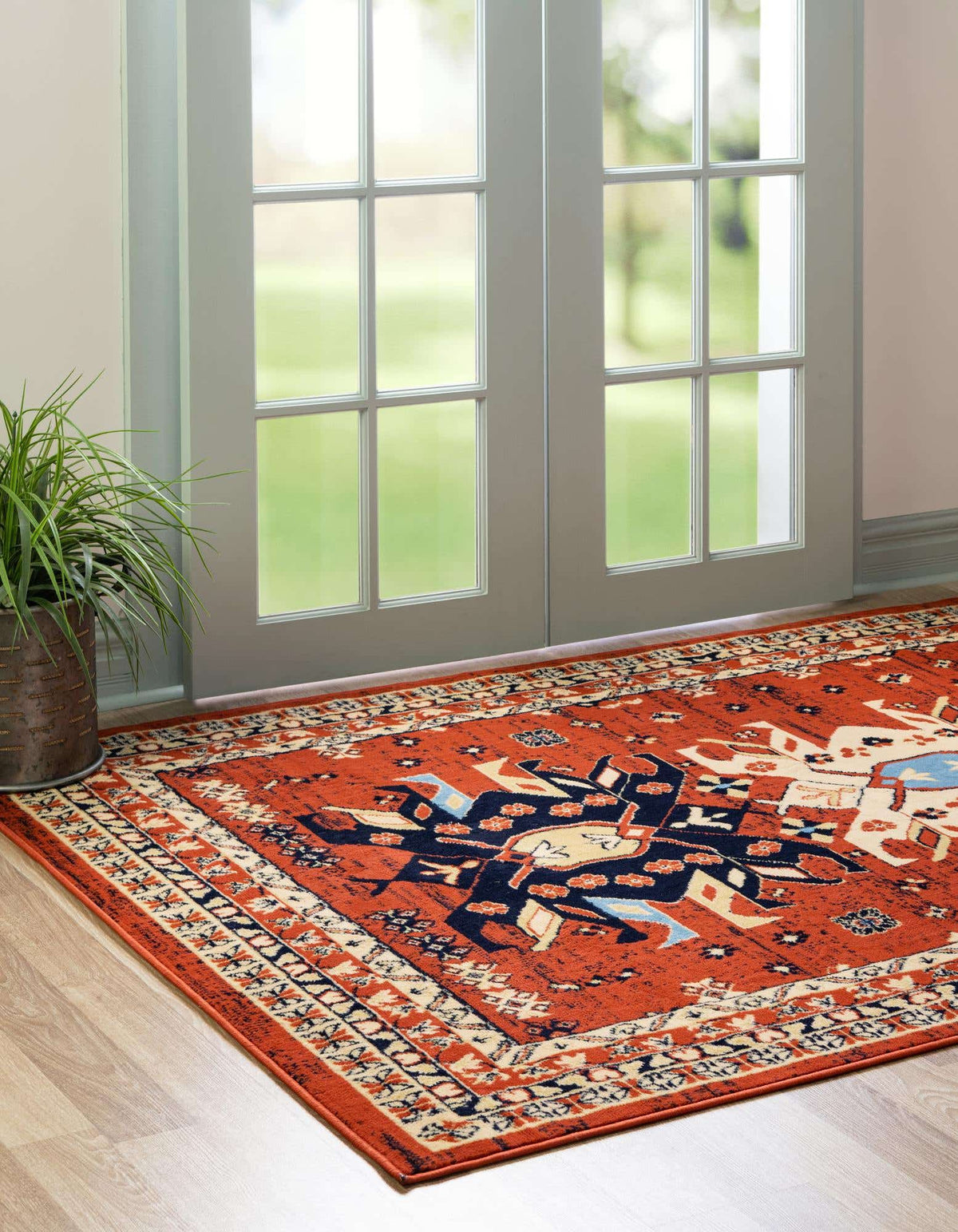 Rechteck Teppich Heriz Design in Rot von Hadorn™ - Lifestyle Image