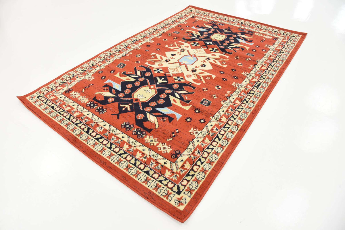 Rechteck Teppich Heriz Design in Rot von Hadorn™ - Lifestyle Image