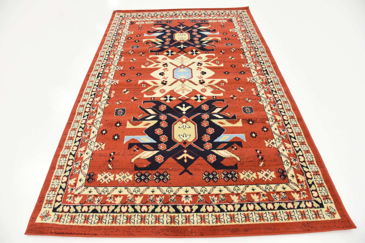 Rechteck Teppich Heriz Design in Rot von Hadorn™ - Lifestyle Image